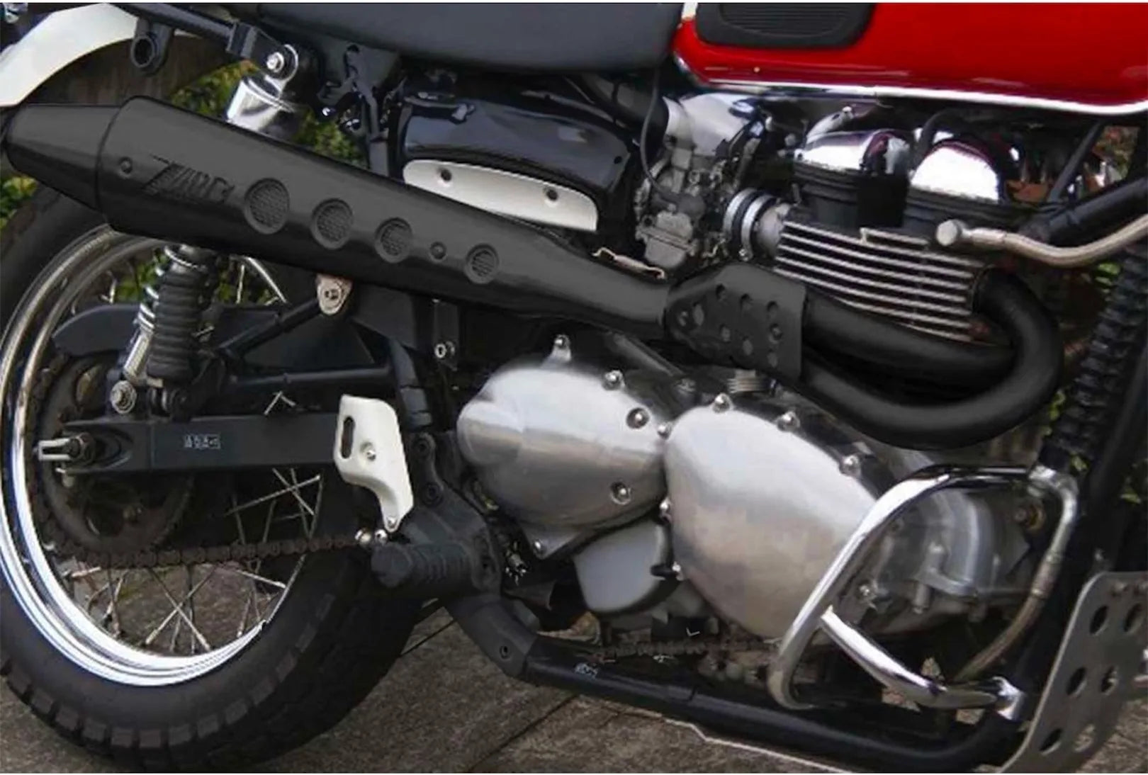 Sistema De Escape Completo Con Catalizador Y Homologación Acústica Conical High Acero Negro - Zard Compatible Con Triumph Scrambler 900 (2001-2016)
