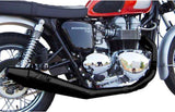 Sistema De Escape Completo Con Catalizador Y Homologación Acústica Conical Low Acero Negro - Zard Compatible Con Triumph Thruxton 900 (2001-2016)