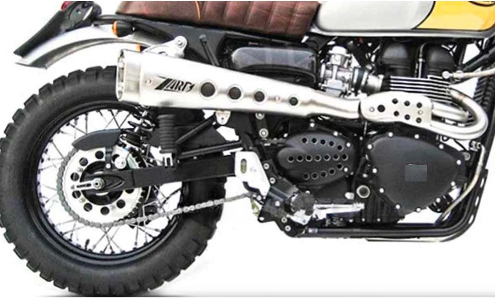 Sistema De Escape Completo Con Catalizador Y Homologación Acústica Short High Acero - Zard Compatible Con Triumph Scrambler 900 (2001-2016)