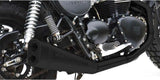 Sistema De Escape Completo Con Catalizador Y Homologación Acústica Short Low Acero Negro - Zard Compatible Con Triumph Bonneville T100 (2001-2016)