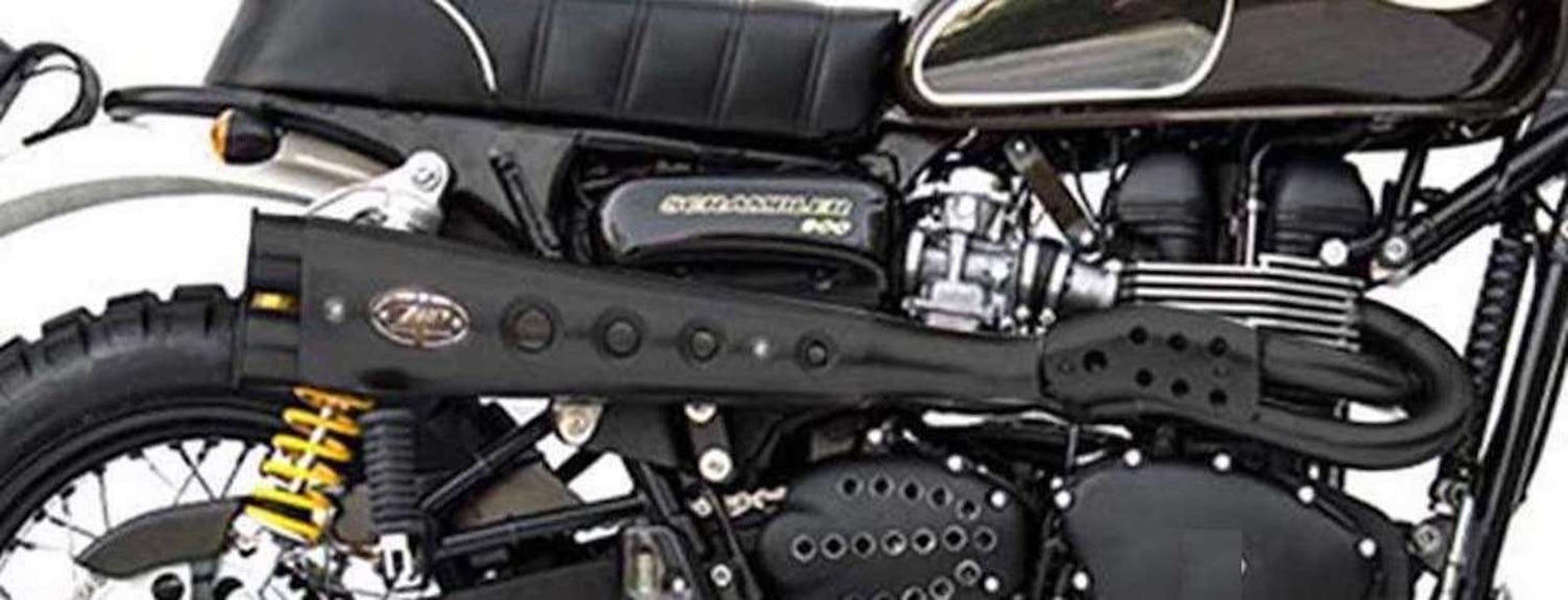 Complete Catalytic Exhaust System With Sound Certification Special Edition High Steel Black - Zard Compatible With Triumph Scrambler 900 (2001-2016)