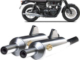Exhaust Tip With Noise Certification Bottle Stainless Steel - Zard Compatible With Triumph Bonneville T120 (2016-2020)