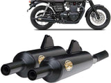 Tubo De Escape Con Homologación Acústica Bottle Acero Negro - Zard Compatible Con Triumph Bonneville T120 (2016-2020)