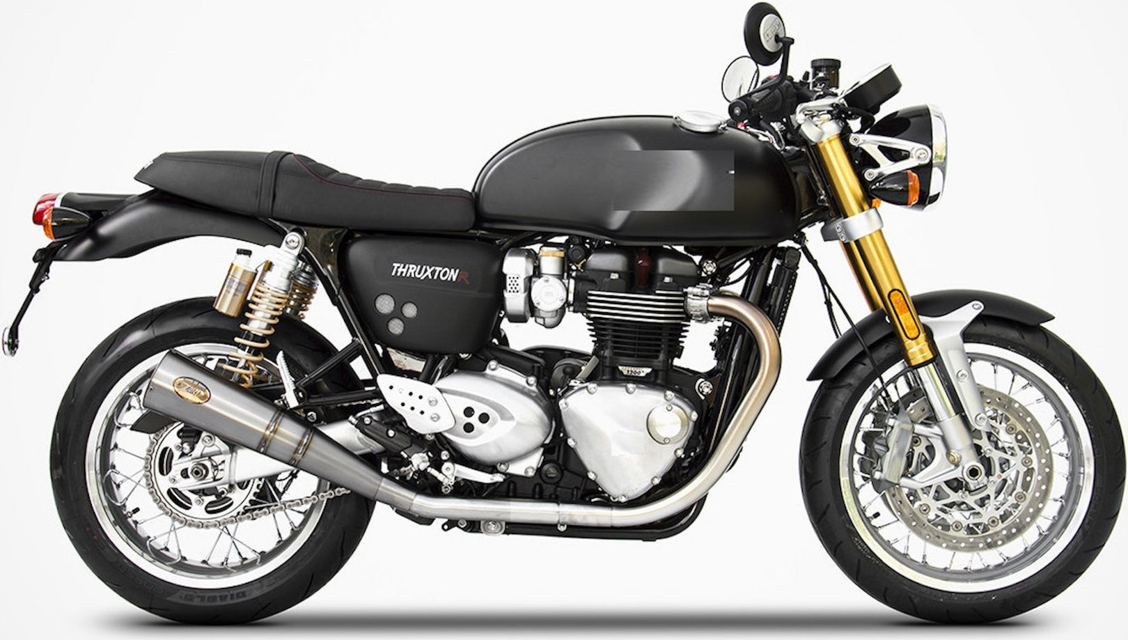 Exhaust Tip With Noise Certification Stainless Steel - Zard Compatible With Triumph Thruxton 1200 R (2017-2020)