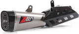 Tubo De Escape Con Homologación Acústica Short Acero Copa Carbono - Zard Compatible Con Triumph Street Triple 765 (2017-2019)