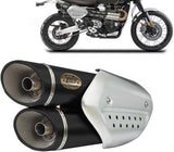 Sistema De Escape Completo Sin Catalizador Y Con Homologación Acústica Acero Negro - Zard Compatible Con Triumph Scrambler 1200 (2019-2020)