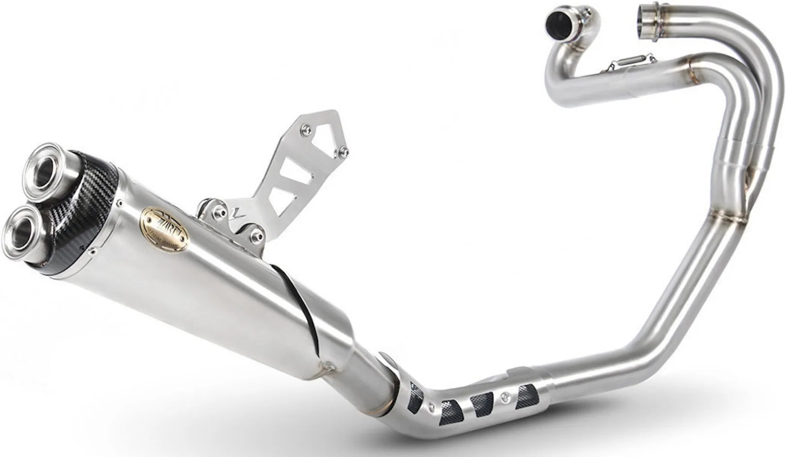 Sistema De Escape Completo Con Catalizador Y Homologación Acústica Acero Copa Carbono - Zard Compatible Con Triumph Scrambler 1200 (2019-2020)