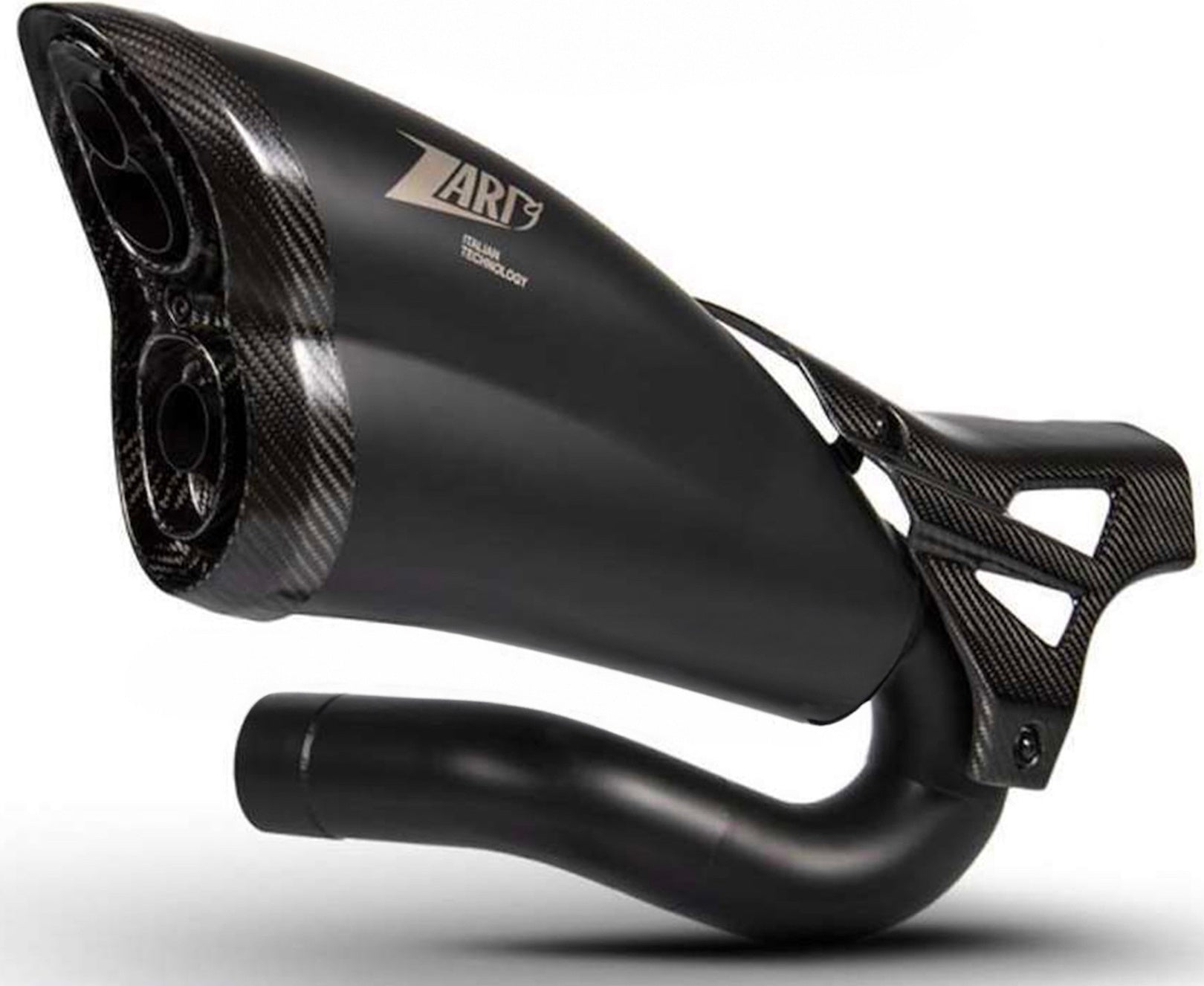 Exhaust Tip With Noise Certification Steel Black Endcap Carbon - Zard Compatible With Triumph Rocket Iii (2021-2023)