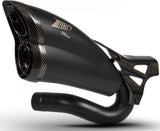 Exhaust Tip With Noise Certification Steel Black Endcap Carbon - Zard Compatible With Triumph Scrambler 1200 (2019-2020)