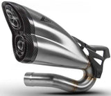 Complete Non-Catalytic Exhaust System With Sound Certification Stainless Steel Endcap Carbon - Zard Compatible With Triumph Scrambler 1200 (2019-2020)