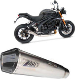 Tubo De Escape Con Homologación Acústica Titano Copa Carbono - Zard Compatible Con Triumph Speed Triple 1200 Rs - Rr (2021-2023)
