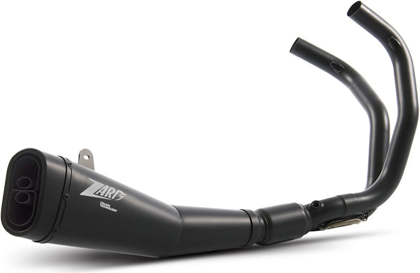 Sistema De Escape Completo Con Catalizador Y Homologación Acústica Acero Negro - Zard Compatible Con Yamaha Xsr 700 (2014-2016)