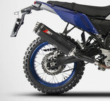 Tubo De Escape Con Homologación Acústica Acero Negro Copa Carbono - Zard Compatible Con Yamaha Ténéré 700 (2019-2020)