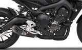 Sistema De Escape Completo Con Catalizador Y Homologación Acústica Acero Negro Copa Carbono - Zard Compatible Con Yamaha Mt-09 (2017-2020)