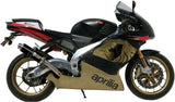 Tubo De Escape Sin Catalizador Y Con Homologación Acústica Gp Acero Negro - Mivv Compatible Con Aprilia Rsv 1000 (1998-2003)