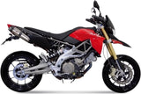 Escape Doble Con Homologación Acústica Suono Acero Carbono - Mivv Compatible Con Aprilia Dorsoduro 750 (2008-2016)