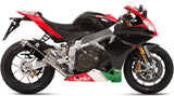 Tubo De Escape Con Catalizador Y Homologación Acústica Gp Acero Negro - Mivv Compatible Con Aprilia Tuono V4 Aprc (2011-2016)