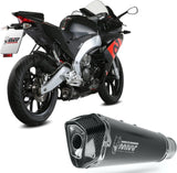 Tubo De Escape Sin Catalizador Y Con Homologación Acústica Delta Race Acero Negro Carbono - Mivv Compatible Con Aprilia Rs 125 4T (2017-2020)