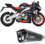Sistema De Escape Completo Con Catalizador Y Homologación Acústica Delta Race Acero Negro Carbono - Mivv Compatible Con Aprilia Rs 660 (2020-2024)