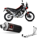 Sistema De Escape Completo Sin Catalizador Y Con Homologación Acústica Dakar Acero Negro - Mivv Compatible Con Aprilia Tuareg 660 (2022-2024)