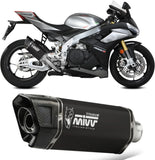 Tubo De Escape Con Catalizador Y Homologación Acústica Sr-1 Titano Negro - Mivv Compatible Con Aprilia Tuono V4 1100 (2021-2024)