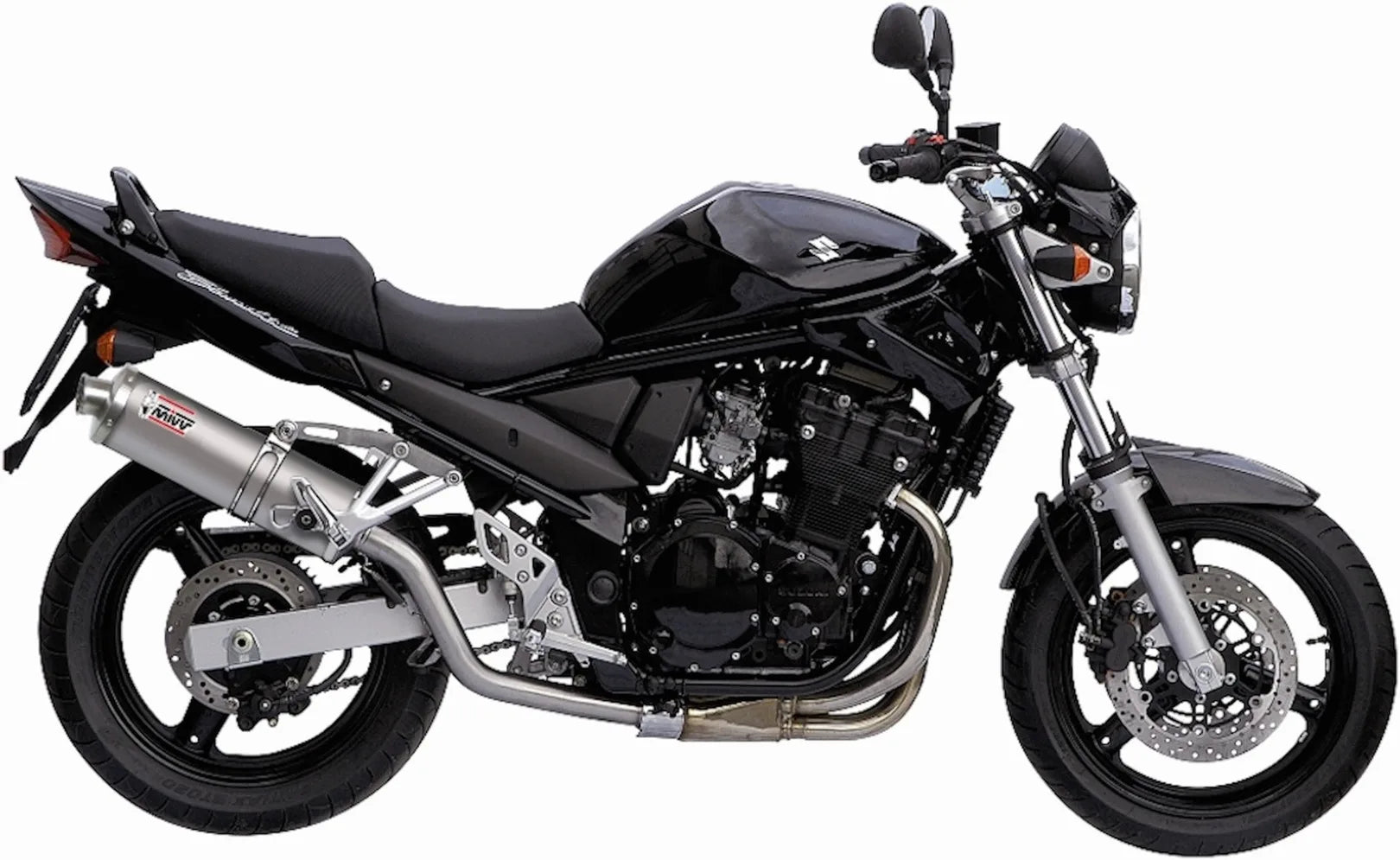 Tubo De Escape Con Homologación Acústica Oval Acero - Mivv Compatible Con Suzuki Gsf 650 Bandit (2005-2006)
