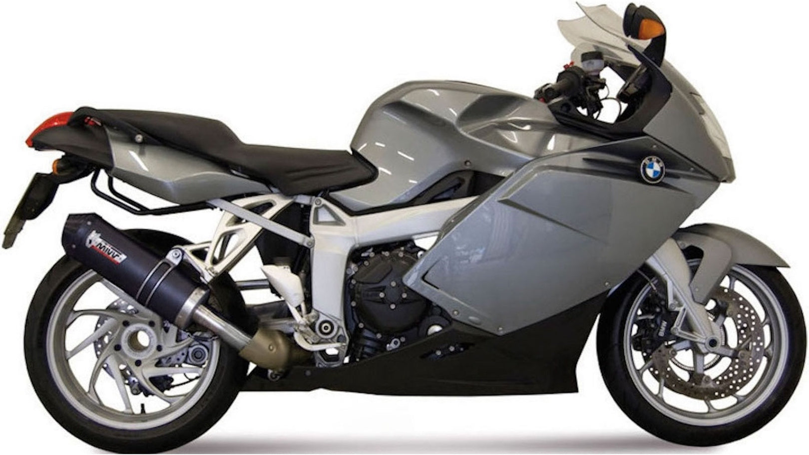 Catalytic Exhaust Tip With Sound Certification Oval Carbon Carbon - Mivv Compatible With Bmw K 1200 S (2005-2008)