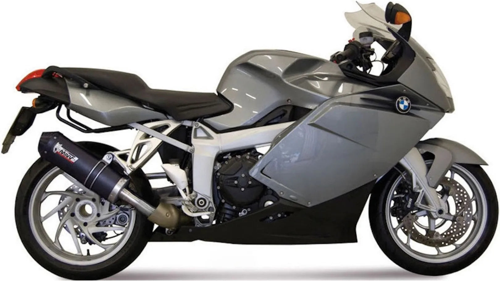 Tubo De Escape Con Catalizador Y Homologación Acústica Oval Carbono Carbono - Mivv Compatible Con Bmw K 1200 R (2005-2008)