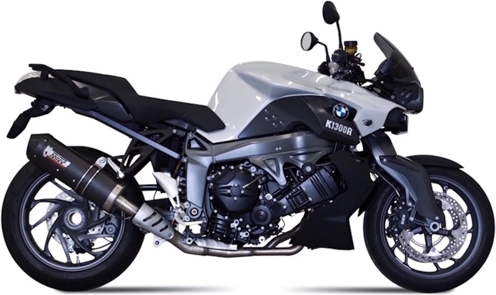 Catalytic Exhaust Tip With Sound Certification Oval Carbon Carbon - Mivv Compatible With Bmw K 1300 R (2009-2016)