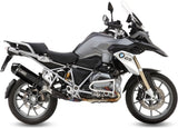 Tubo De Escape Con Homologación Acústica Speed Edge Acero Negro Carbono - Mivv Compatible Con Bmw R 1200 Gs Adventure (2013-2018)