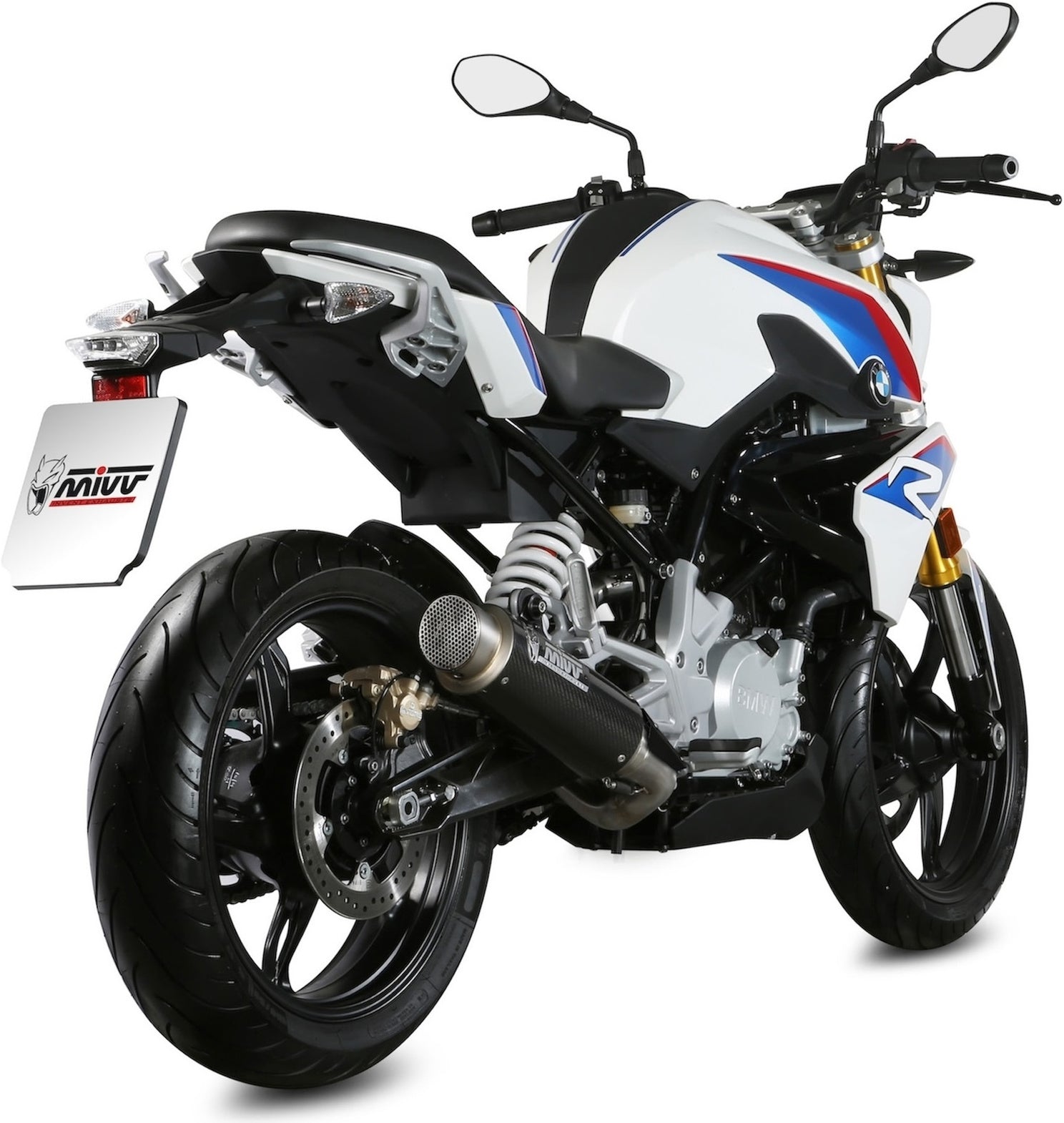 Complete Catalytic Exhaust System With Sound Certification Gppro Carbon - Mivv Compatible With Bmw G 310 R (2018-2024)