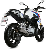Sistema De Escape Completo Sin Catalizador Y Con Homologación Acústica Delta Race Acero Carbono - Mivv Compatible Con Bmw G 310 R (2018-2024)