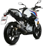 Sistema De Escape Completo Sin Catalizador Y Con Homologación Acústica Gppro Acero Negro - Mivv Compatible Con Bmw G 310 R (2018-2024)
