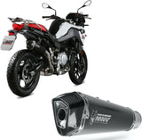 Tubo De Escape Con Homologación Acústica Delta Race Acero Negro Carbono - Mivv Compatible Con Bmw F 750 Gs (2018-2024)