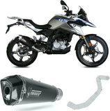 Sistema De Escape Completo Sin Catalizador Y Con Homologación Acústica Delta Race Acero Negro Carbono - Mivv Compatible Con Bmw G 310 Gs (2017-2024)
