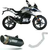 Sistema De Escape Completo Sin Catalizador Y Con Homologación Acústica Gppro Acero Negro - Mivv Compatible Con Bmw G 310 Gs (2017-2024)
