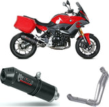 Sistema De Escape Completo Sin Catalizador Y Con Homologación Acústica Oval Carbono Carbono - Mivv Compatible Con Bmw F 900 Xr (2020-2024)