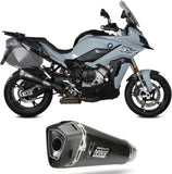 Exhaust Tip With Noise Certification Delta Race Steel Black Carbon - Mivv Compatible With Bmw S 1000 Xr (2020-2024)
