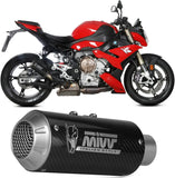 Tubo De Escape Sin Catalizador Y Con Homologación Acústica Mk3 Carbono - Mivv Compatible Con Bmw S 1000 R (2021-2024)