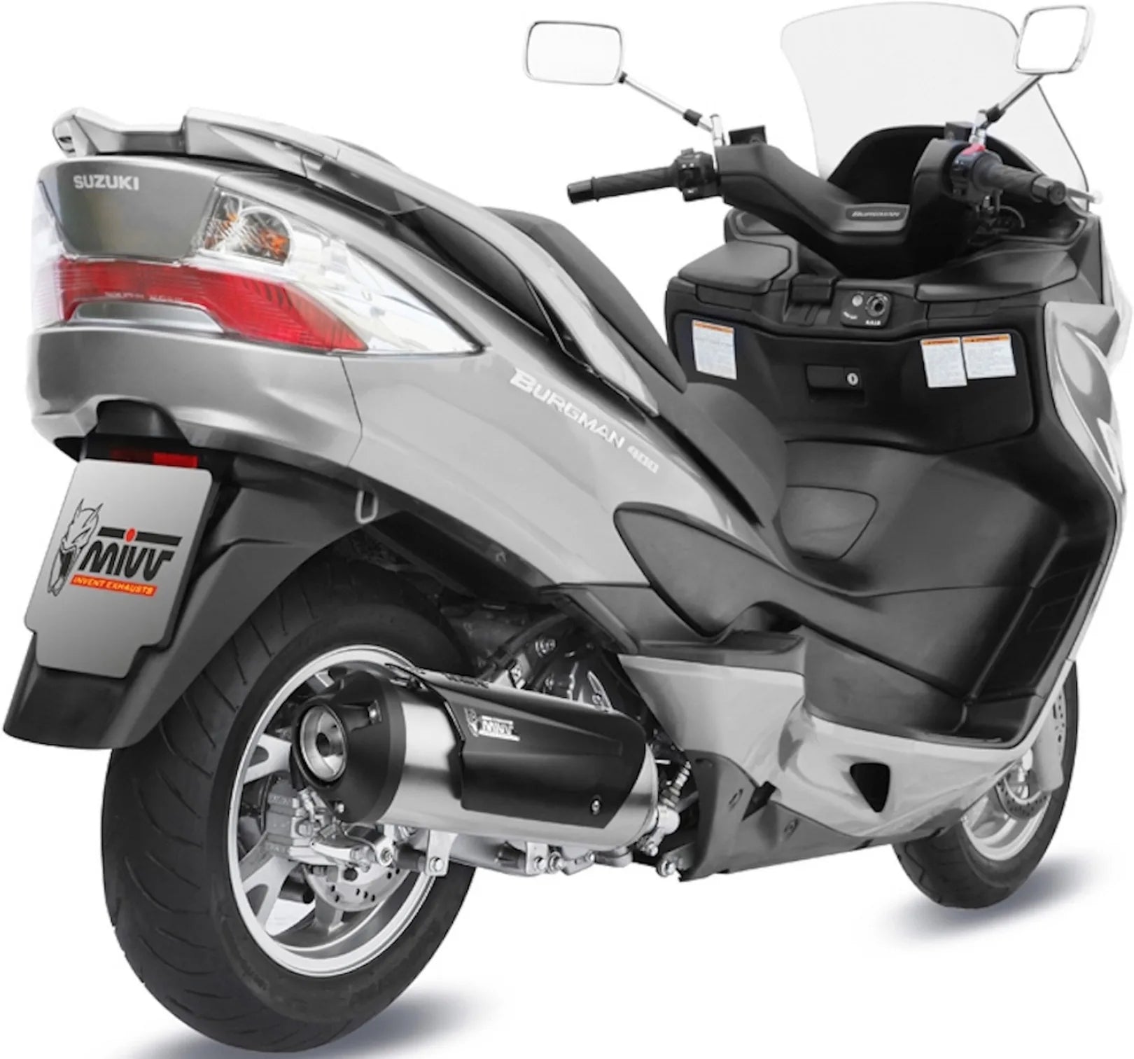 Sistema De Escape Completo Sin Catalizador Y Con Homologación Acústica Urban Acero - Mivv Compatible Con Suzuki An 400 Burgman (2006-2016)