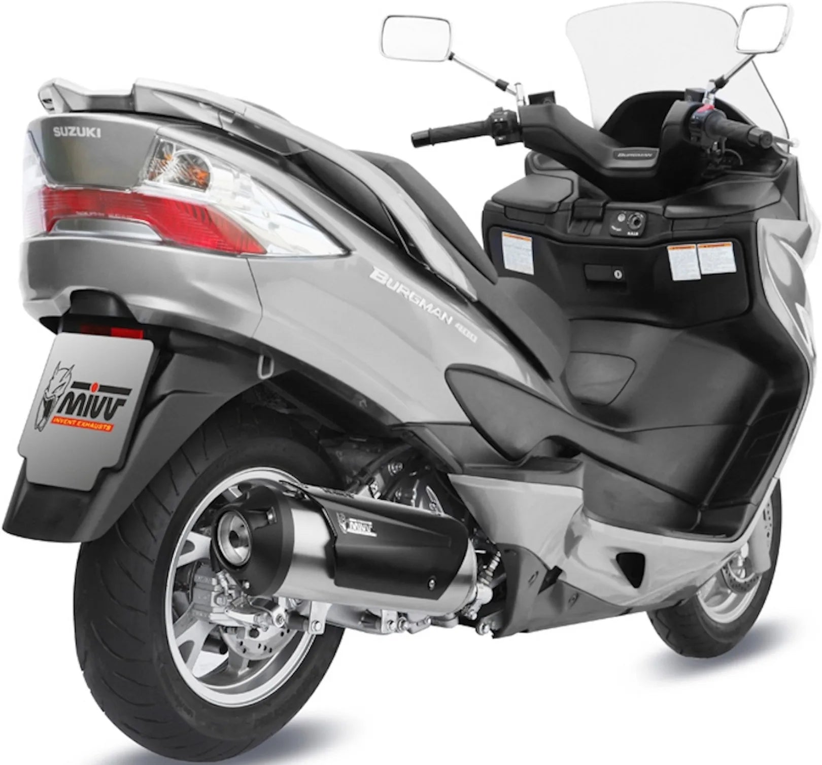 Sistema De Escape Completo Con Catalizador Y Homologación Acústica Urban Acero - Mivv Compatible Con Suzuki An 400 Burgman (2006-2016)