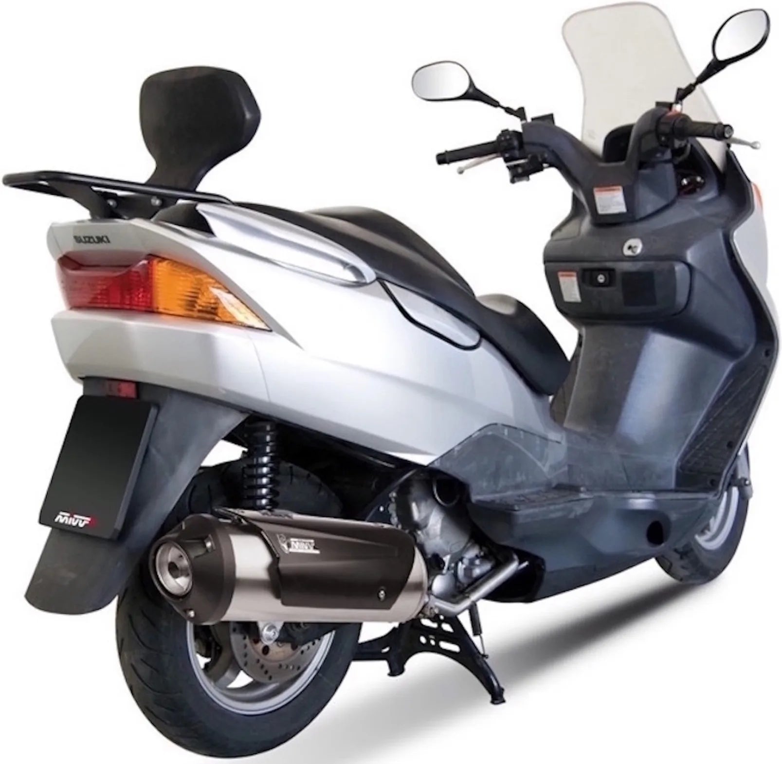 Sistema De Escape Completo Sin Catalizador Y Con Homologación Acústica Urban Acero - Mivv Compatible Con Suzuki Uh 150 Burgman (2002-2006)