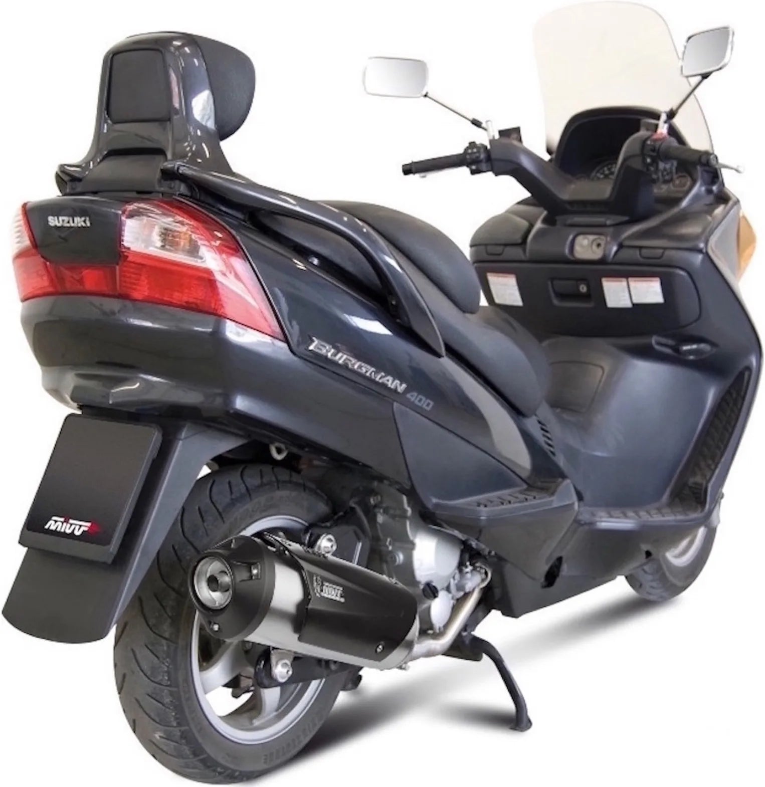 Sistema De Escape Completo Con Catalizador Y Homologación Acústica Urban Acero - Mivv Compatible Con Suzuki An 400 Burgman (2003-2006)