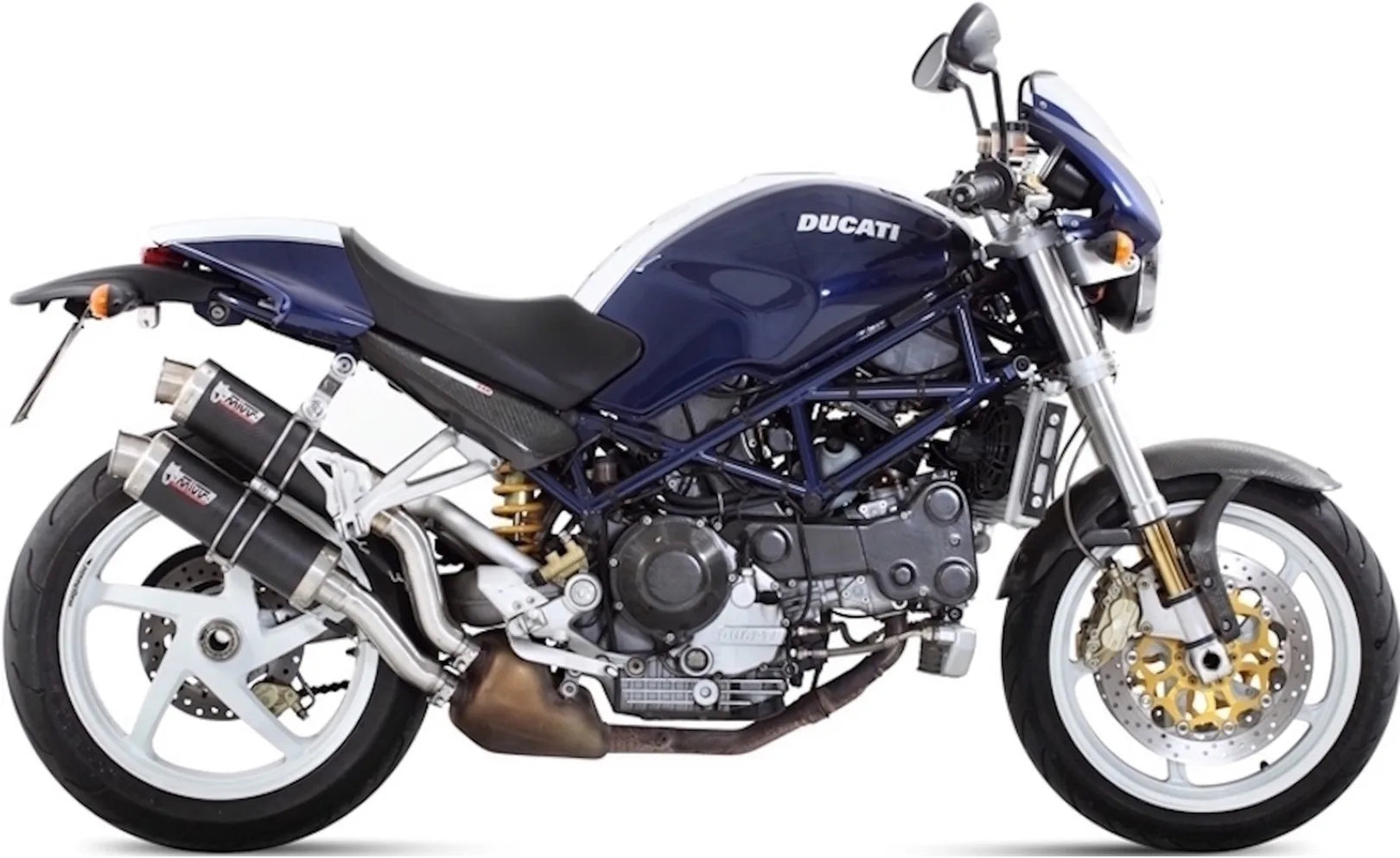 Escape Doble Con Homologación Acústica Gp Carbono - Mivv Compatible Con Ducati Monster S4R (2003-2005)