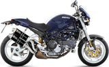 Dual Exhaust System With Sound Certification Gp Steel Black - Mivv Compatible With Ducati Monster S4R (2003-2005)