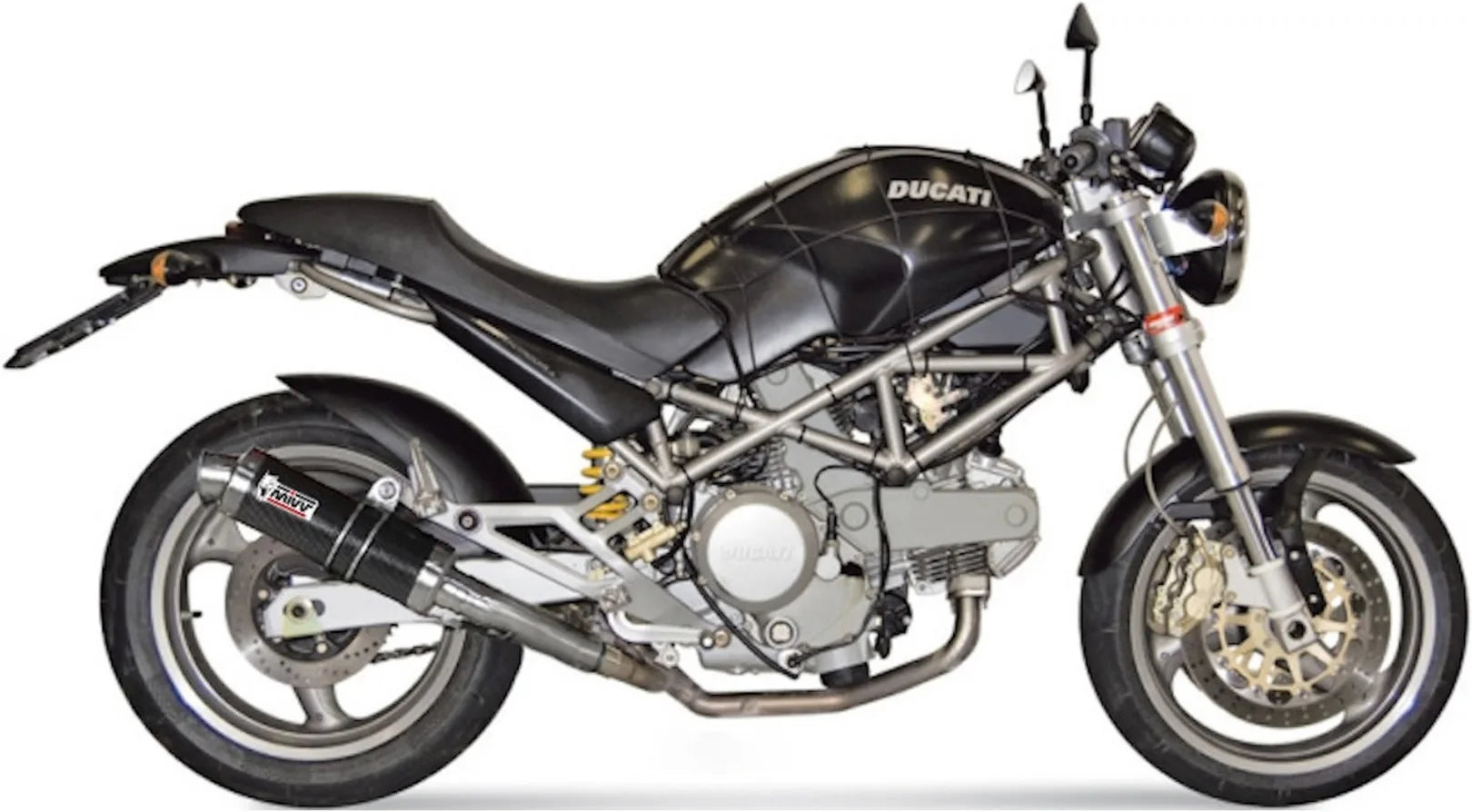 Escape Doble Con Homologación Acústica Gp Carbono - Mivv Compatible Con Ducati Monster 800 (2003-2005)
