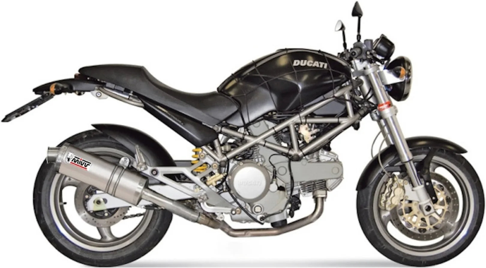 Escape Doble Con Homologación Acústica Oval Acero - Mivv Compatible Con Ducati Monster 800 (2003-2005)