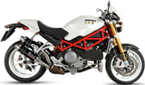 Dual Exhaust System With Sound Certification Gp Steel Black - Mivv Compatible With Ducati Monster S4Rs (2006-2008)