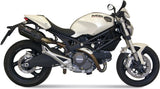 Escape Doble Sin Catalizador Con Homologación Acústica Suono Acero Negro Carbono - Mivv Compatible Con Ducati Monster 696 (2008-2014)