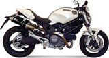 Escape Doble Sin Catalizador Con Homologación Acústica Gp Acero Negro - Mivv Compatible Con Ducati Monster 696 (2008-2014)